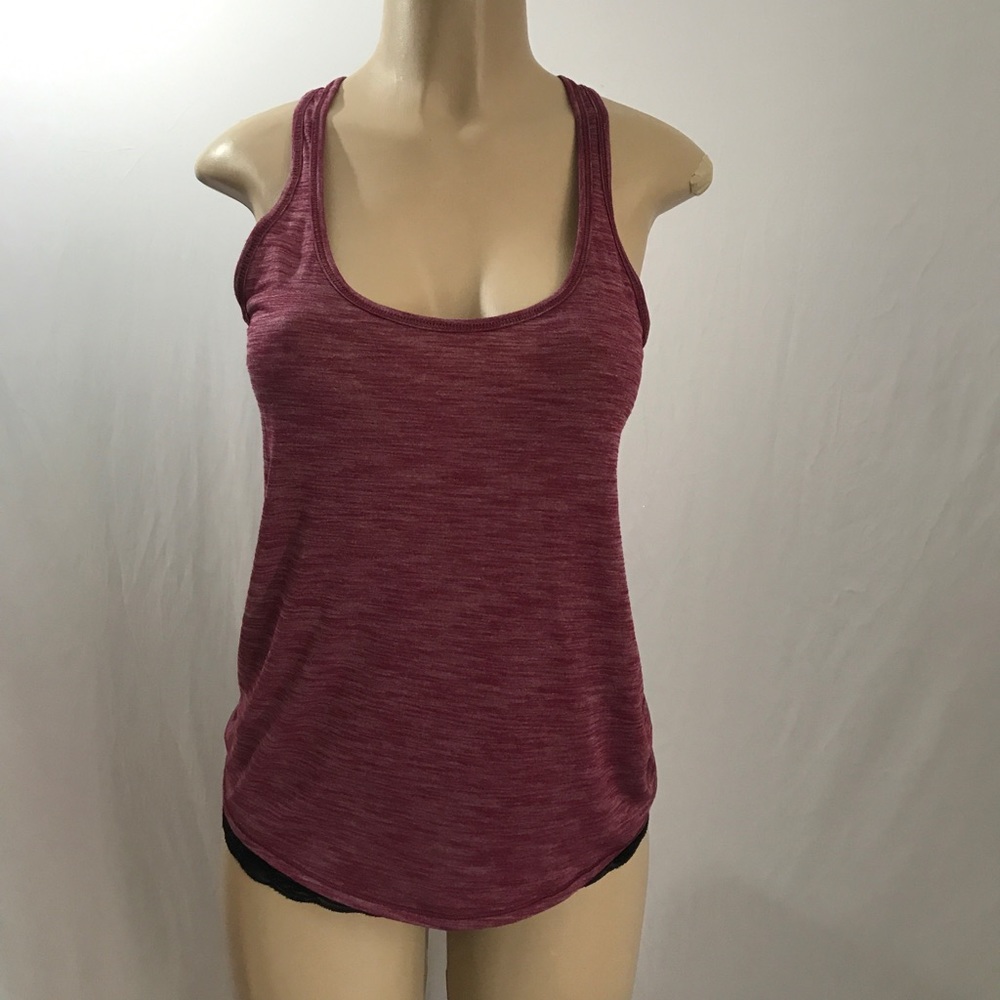 lululemon athletica Heathered Cranberry Racerback Tank Top
